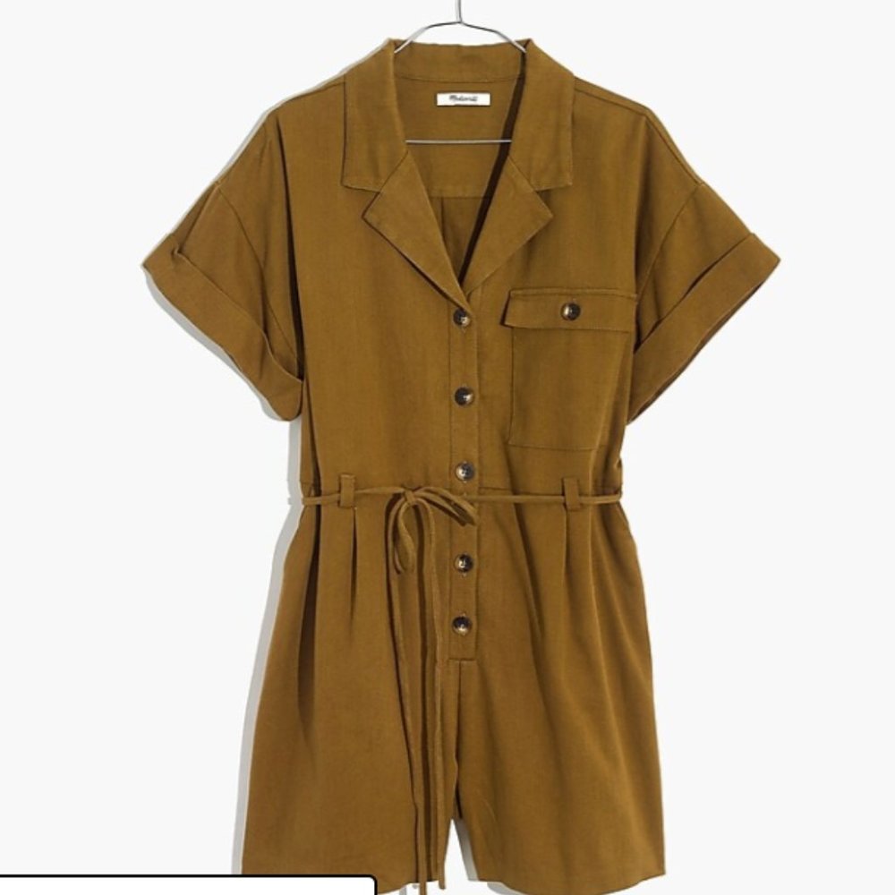 NWT Madewell Belted Safari Romper